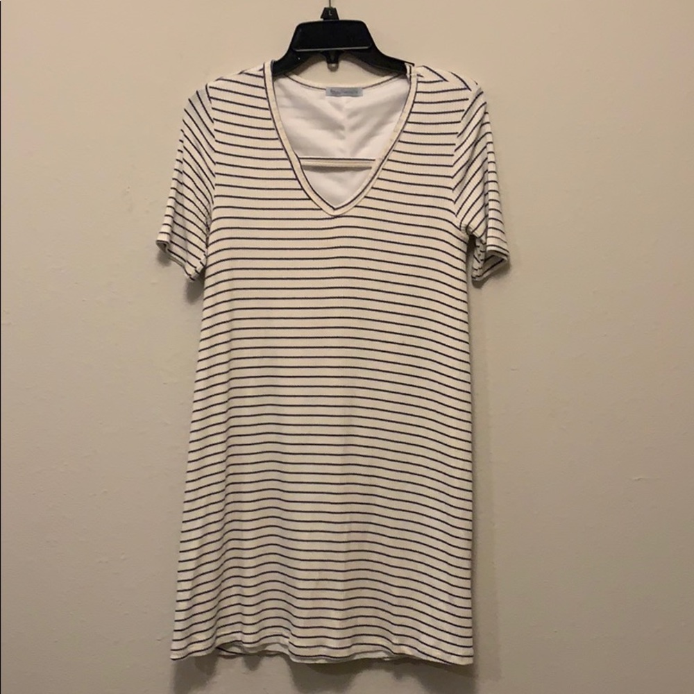 Navy Striped Dress